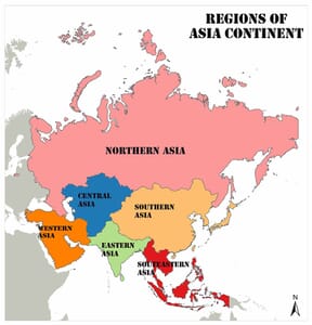 Asia Continent and Country Map | Mappr