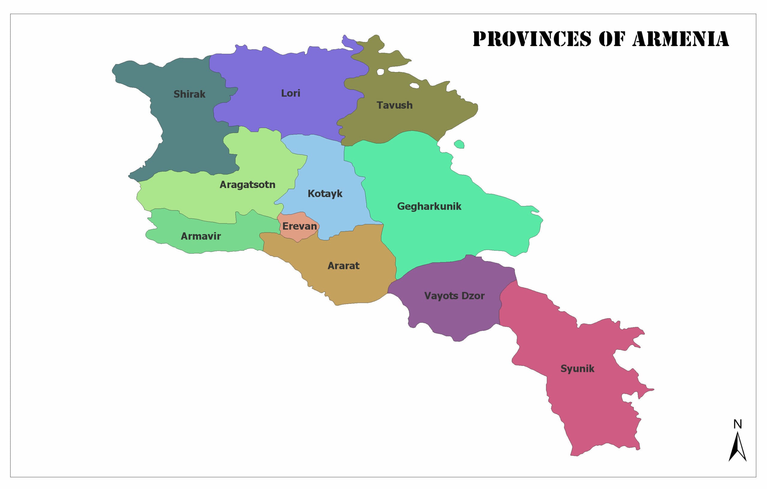 Maps of Armenia - Armenica