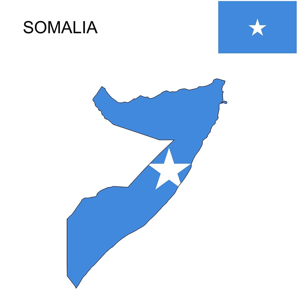 Somalia Flag Map and Meaning Mappr