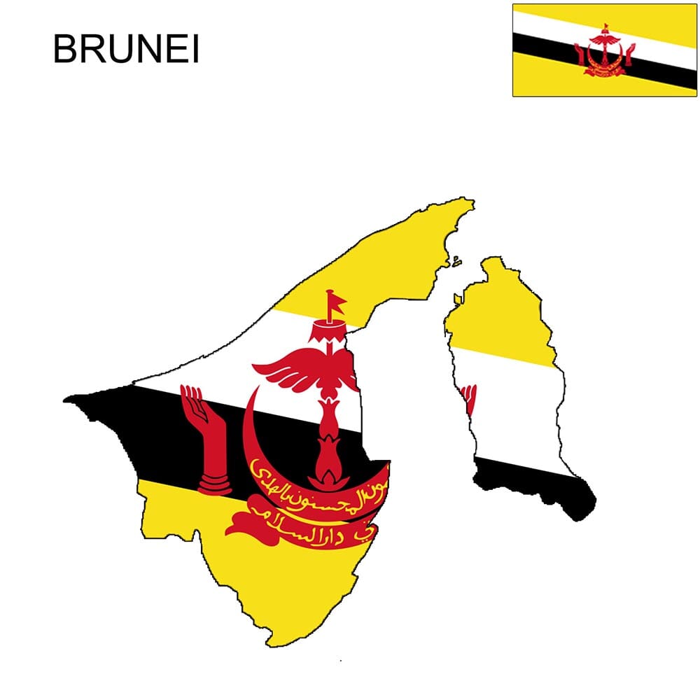 Brunei Flag Map And Meaning Mappr