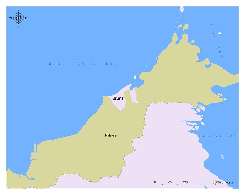 Brunei Flag Map and Meaning Mappr
