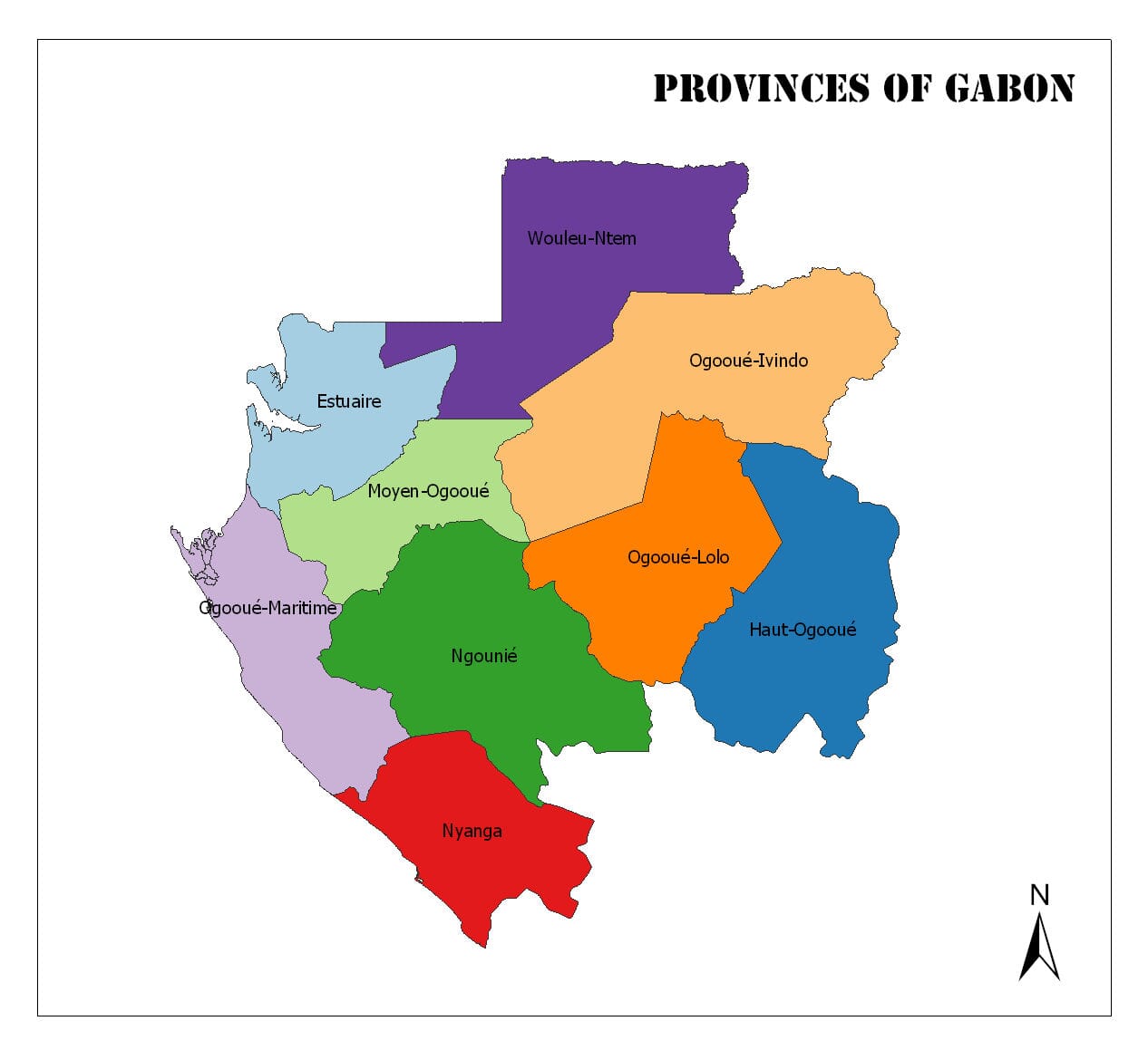 Provinces of Gabon | Mappr