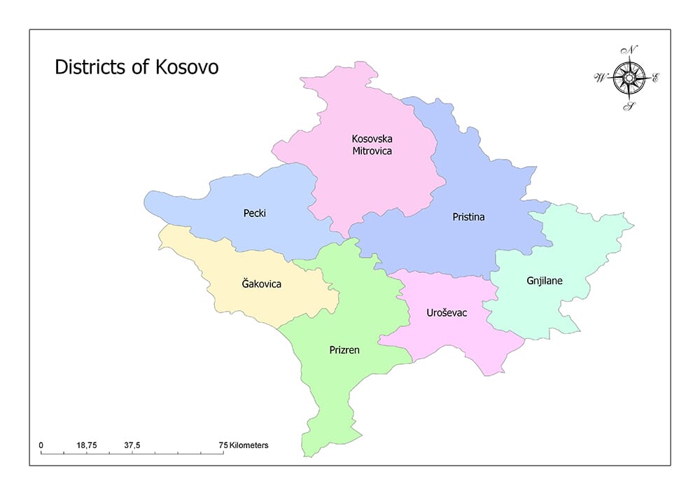 Districts of Kosovo