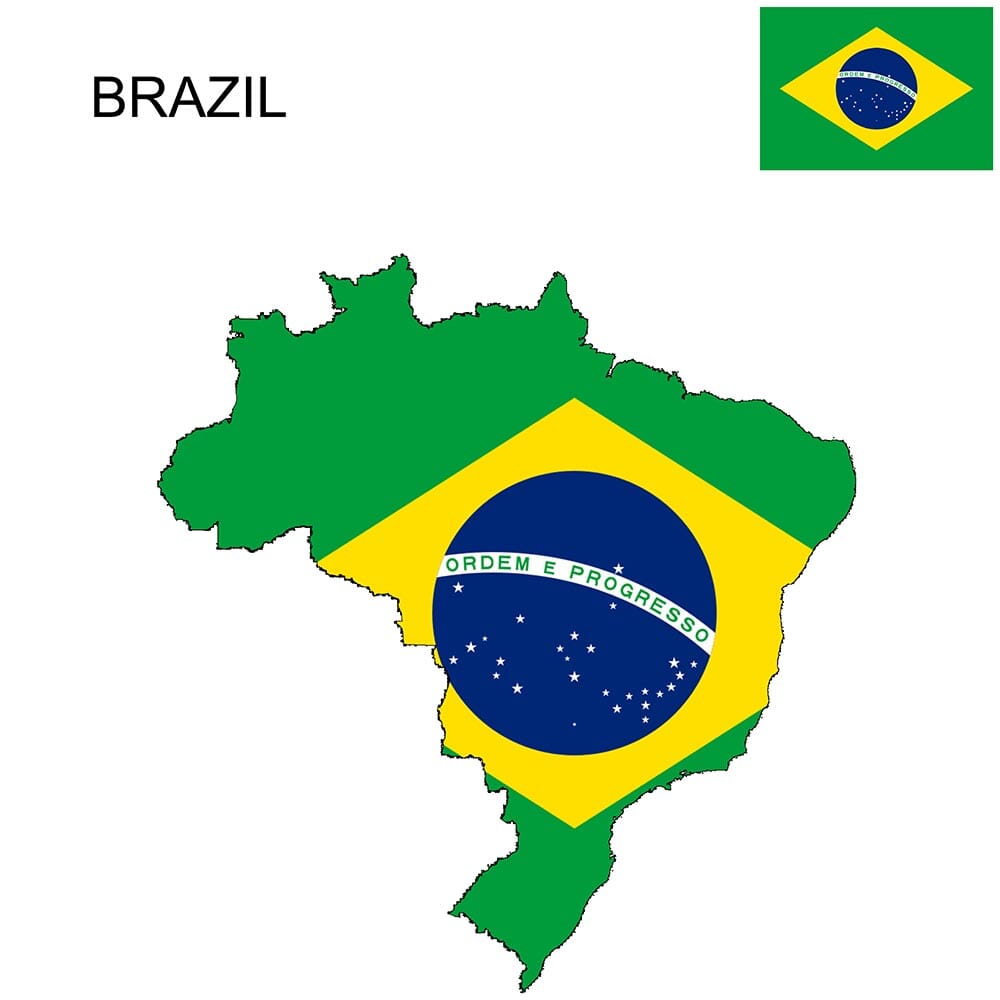  Brasile Bandiera Mappa e significato 1