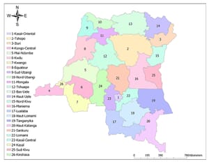 Provinces of the Democratic Republic of the Congo | Mappr