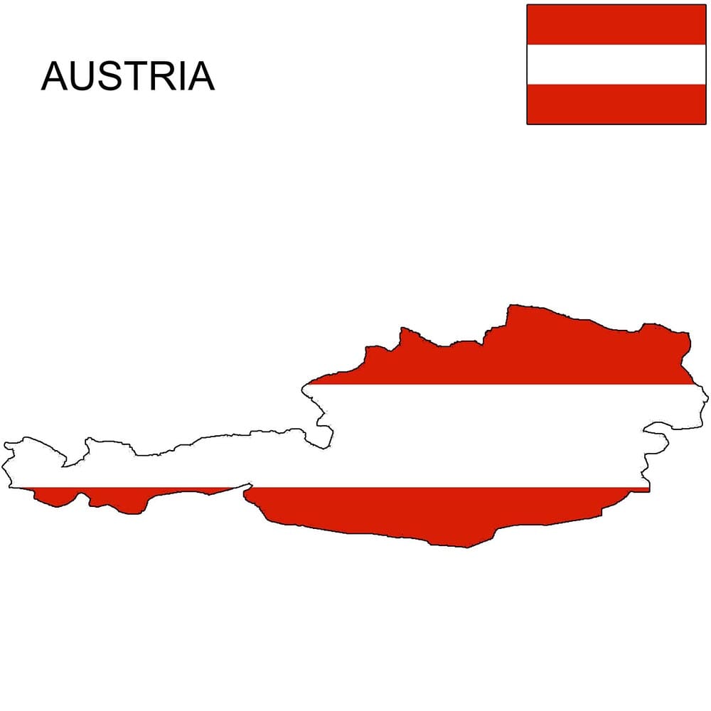 Austria Flag Map