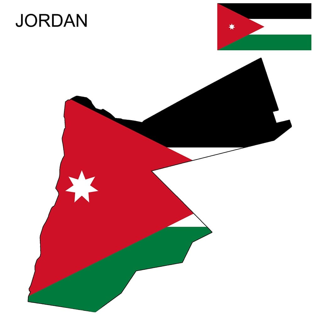Vadear Mujer hermosa toque Jordan Flag Map and Meaning | Mappr