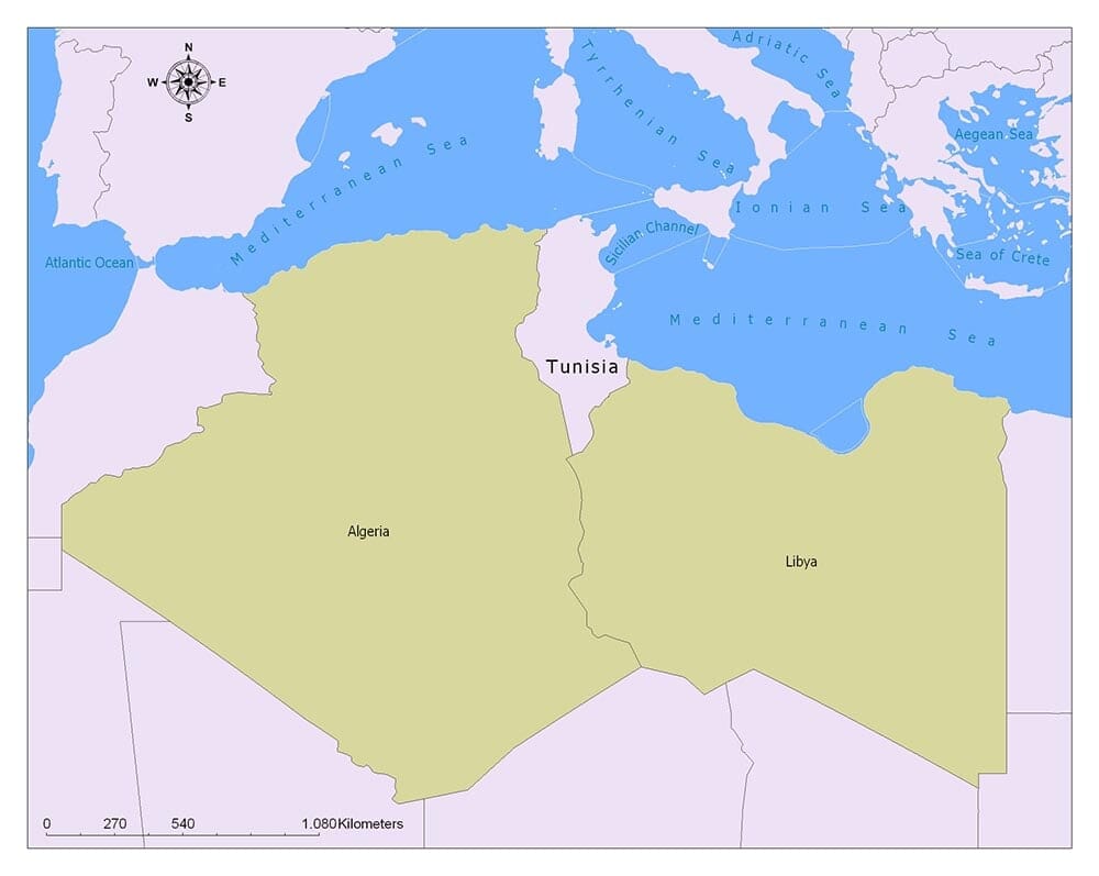 Tunisia Flag Map and Meaning Mappr