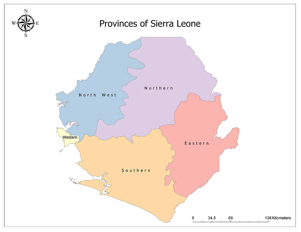 Provinces of Sierra Leone | Mappr