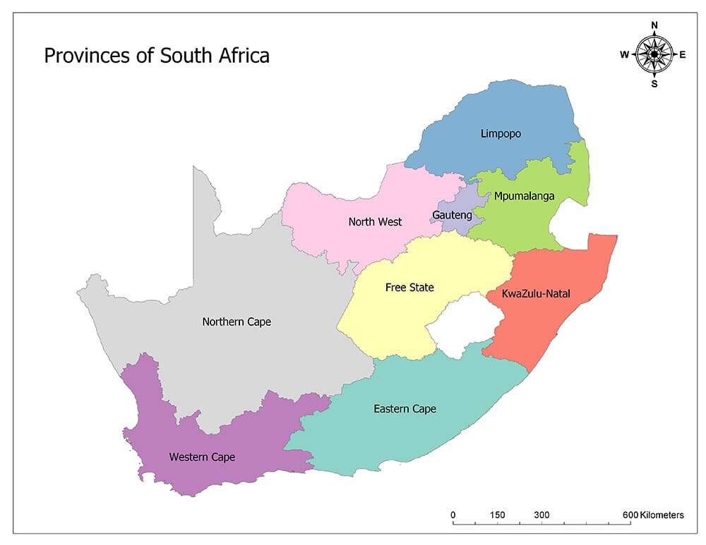 Provinces Of South Africa Mappr