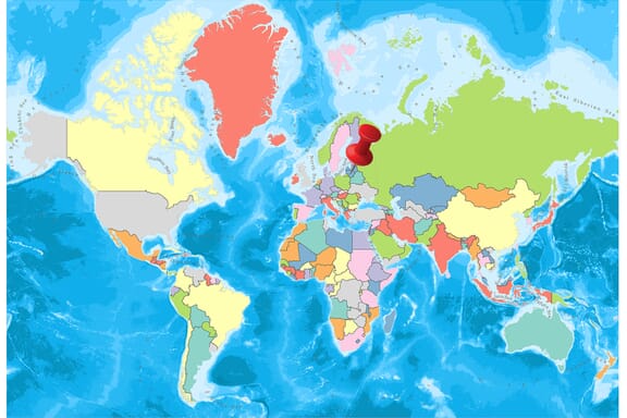 Where is Lithuania? Showing Lithuania on the world map.