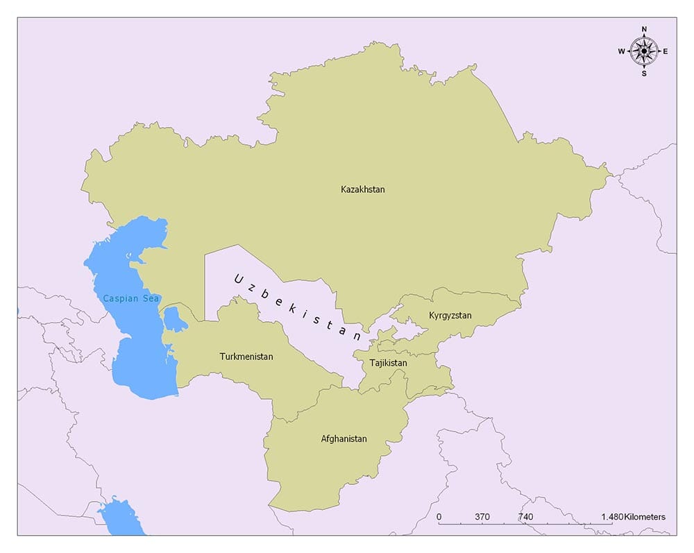 Uzbekistan Flag Map and Meaning | Mappr