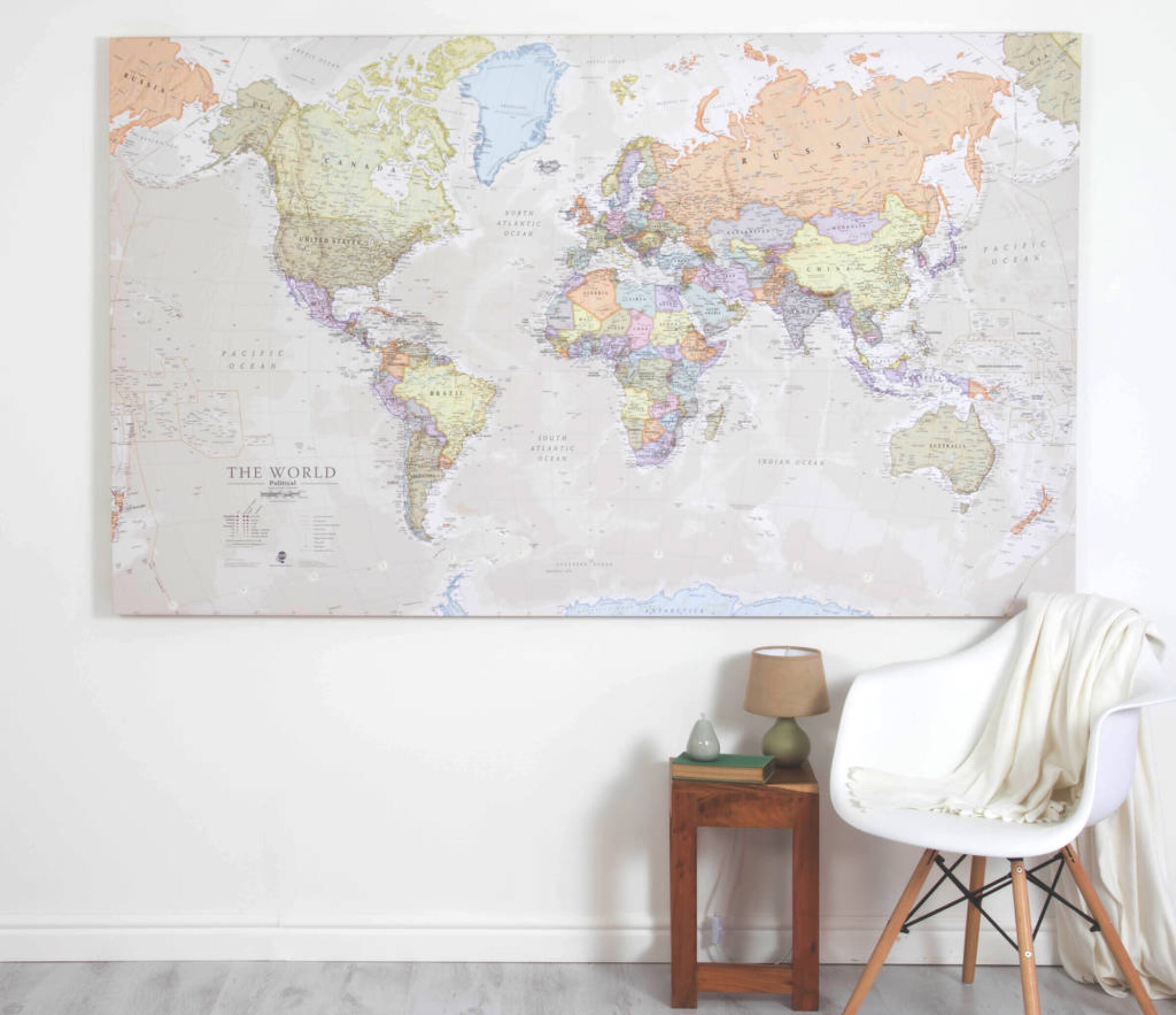 Best World Map Canvas 4 Top In 2024 Mappr   Original Giant Sized Canvas World Map 