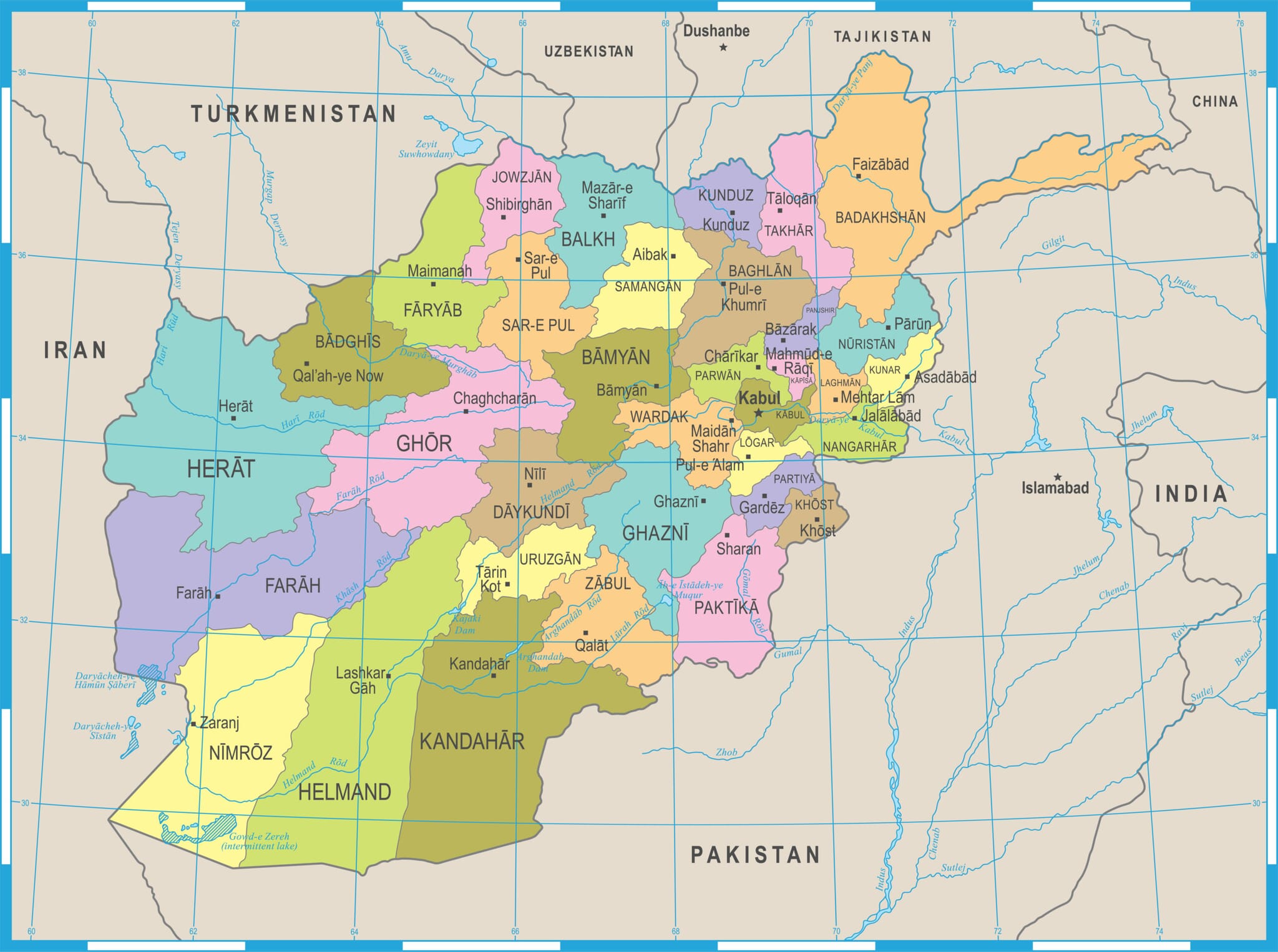 Afghanistan Provinces Map Mappr afghanistan-provinces-map-mappr