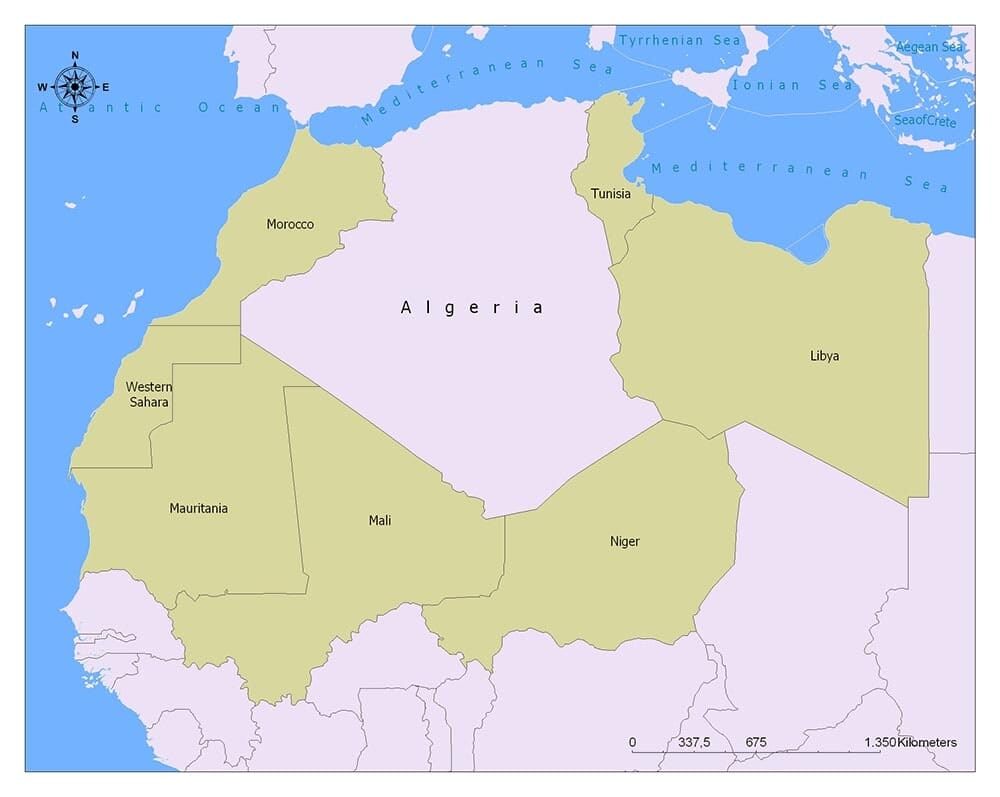 Algeria Flag Map and Meaning | Mappr