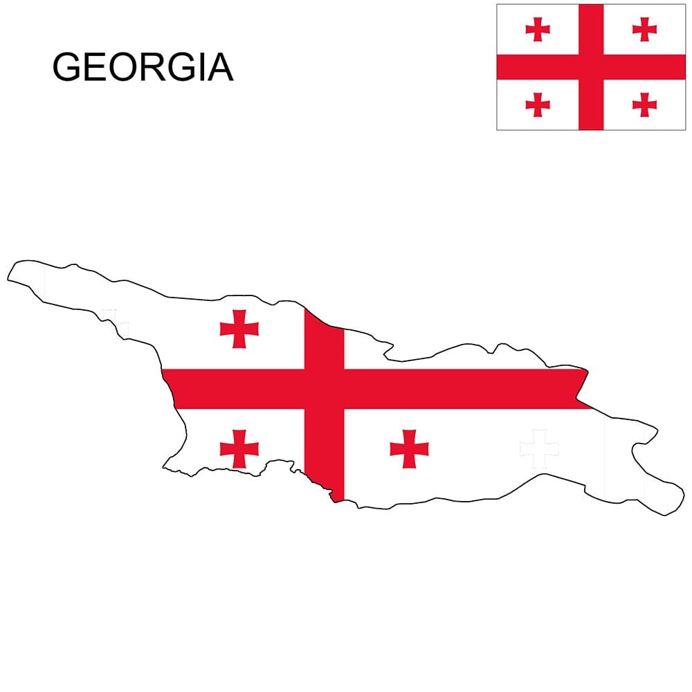 tennis forkorte Bore Georgia Flag Map and Meaning | Mappr