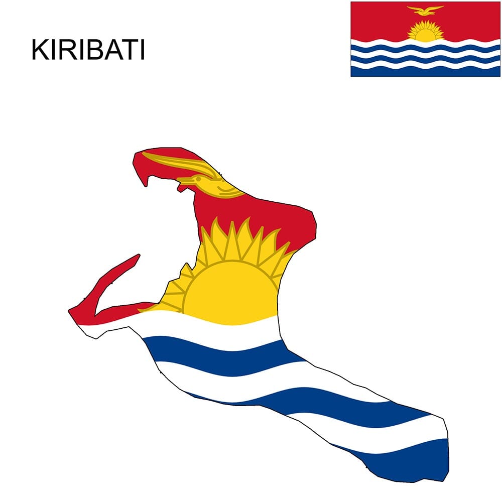 Kiribati Flag Map and Meaning | Mappr