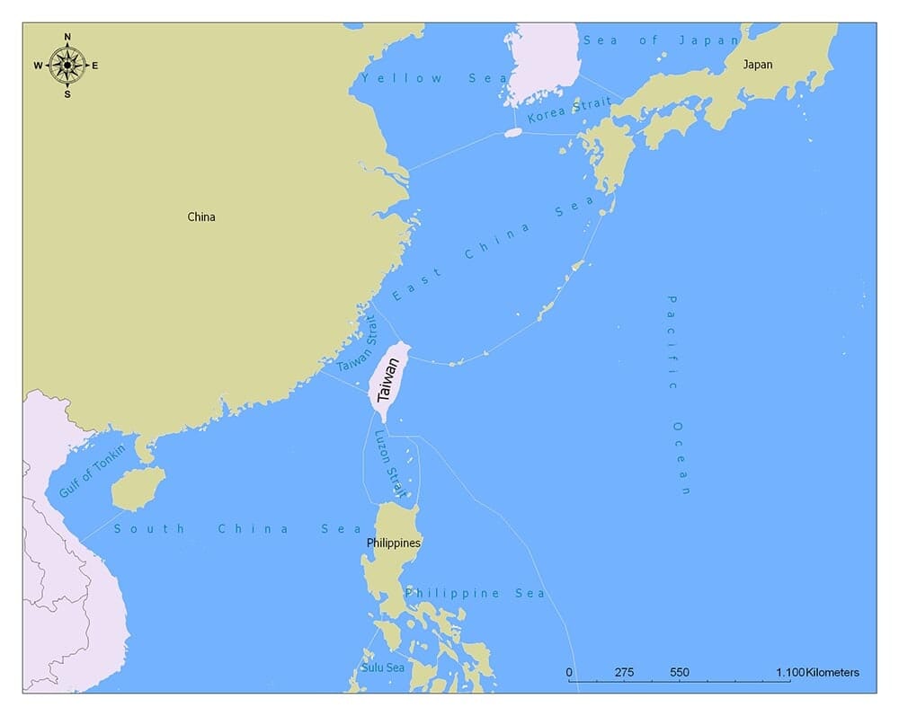 Taiwan Flag Map and Meaning Mappr