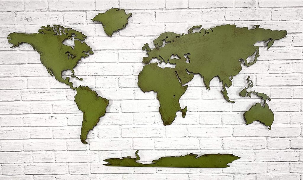 Metallic Map Metal Best Metal World Maps in 2024 | Mappr