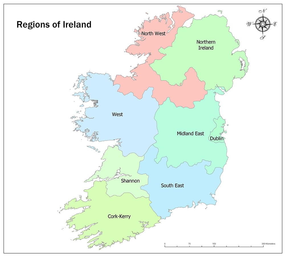 Geographical Regions Of Ireland Mappr   Regions Of Ireland Map 