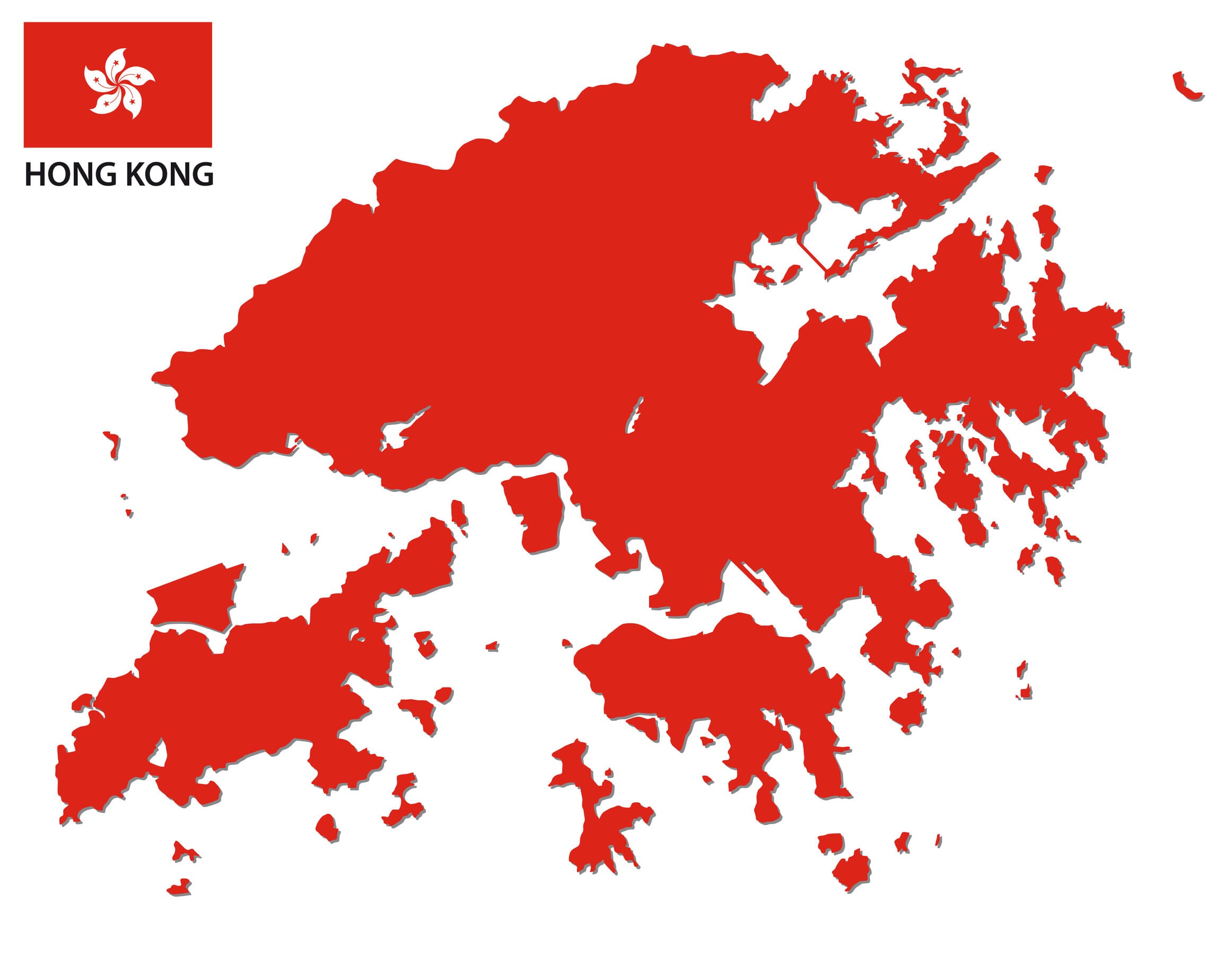 Hong Kong Flag Map | Mappr