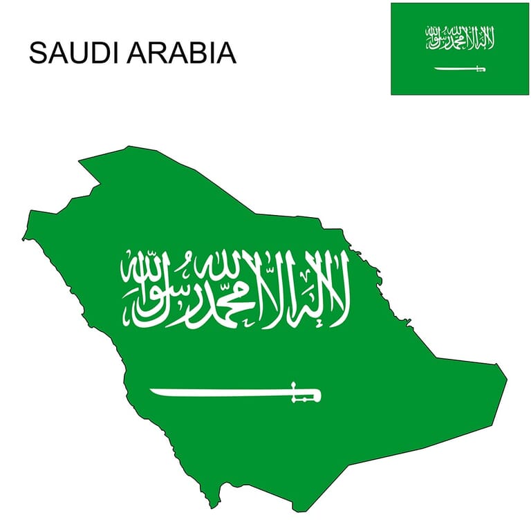 Saudi Arabia Flag Map and Meaning | Mappr
