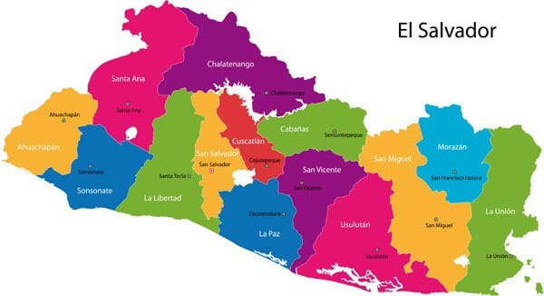 El Salvador States Map | Mappr