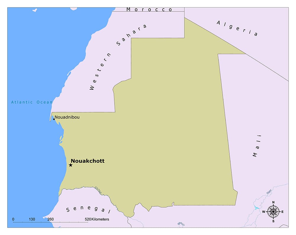 Map of Nouakchott