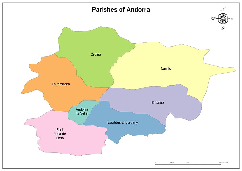 Communities/Parishes of Andorra