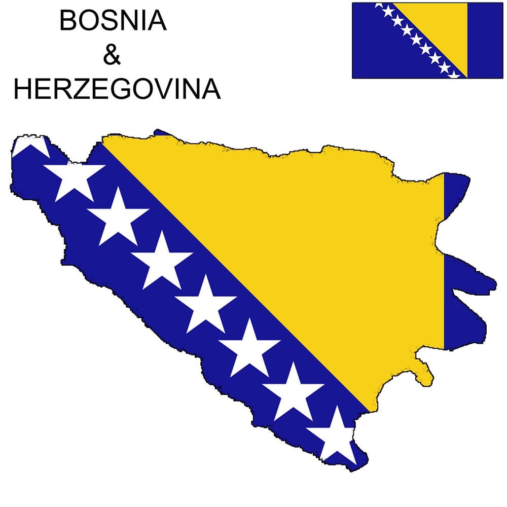 Bosnia And Herzegovina Flag Map And Meaning Mappr 