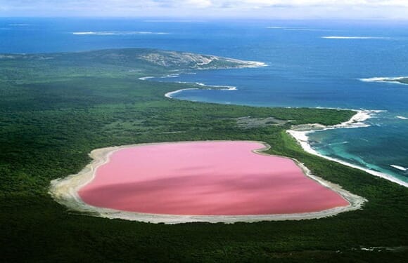 natural wonder in the world - pink lake