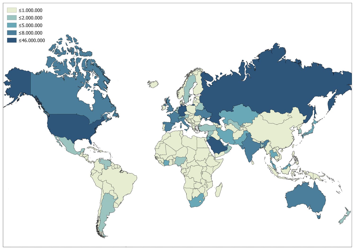 Immigration in the World Mappr