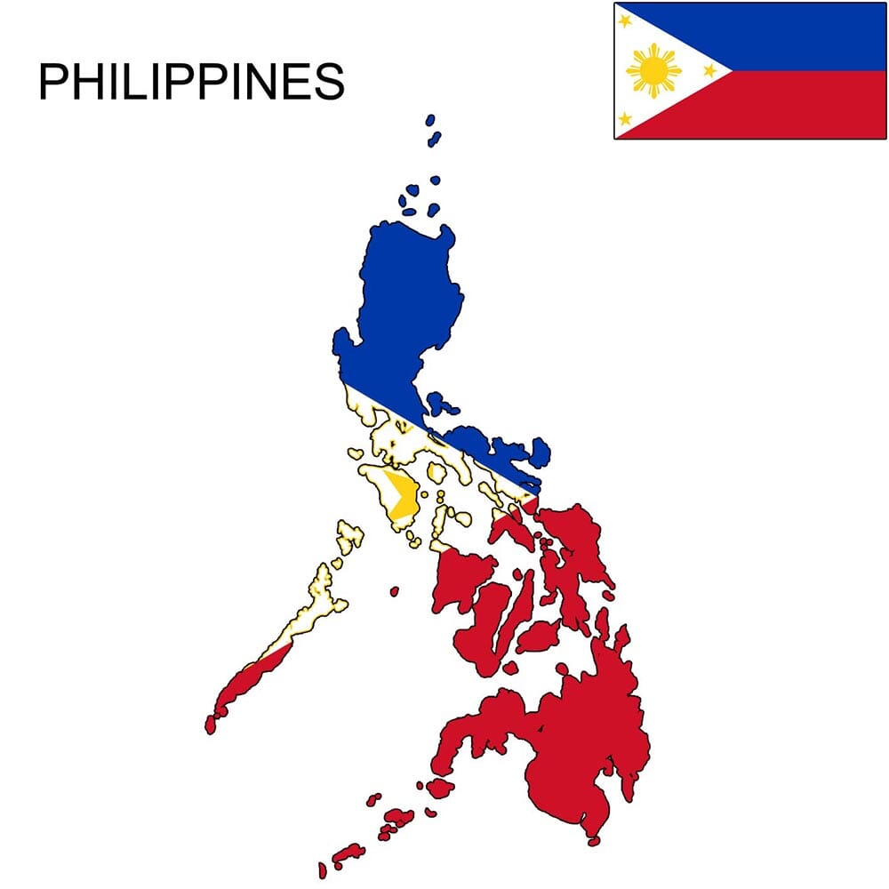 Philippines Flag Map and Meaning | Mappr