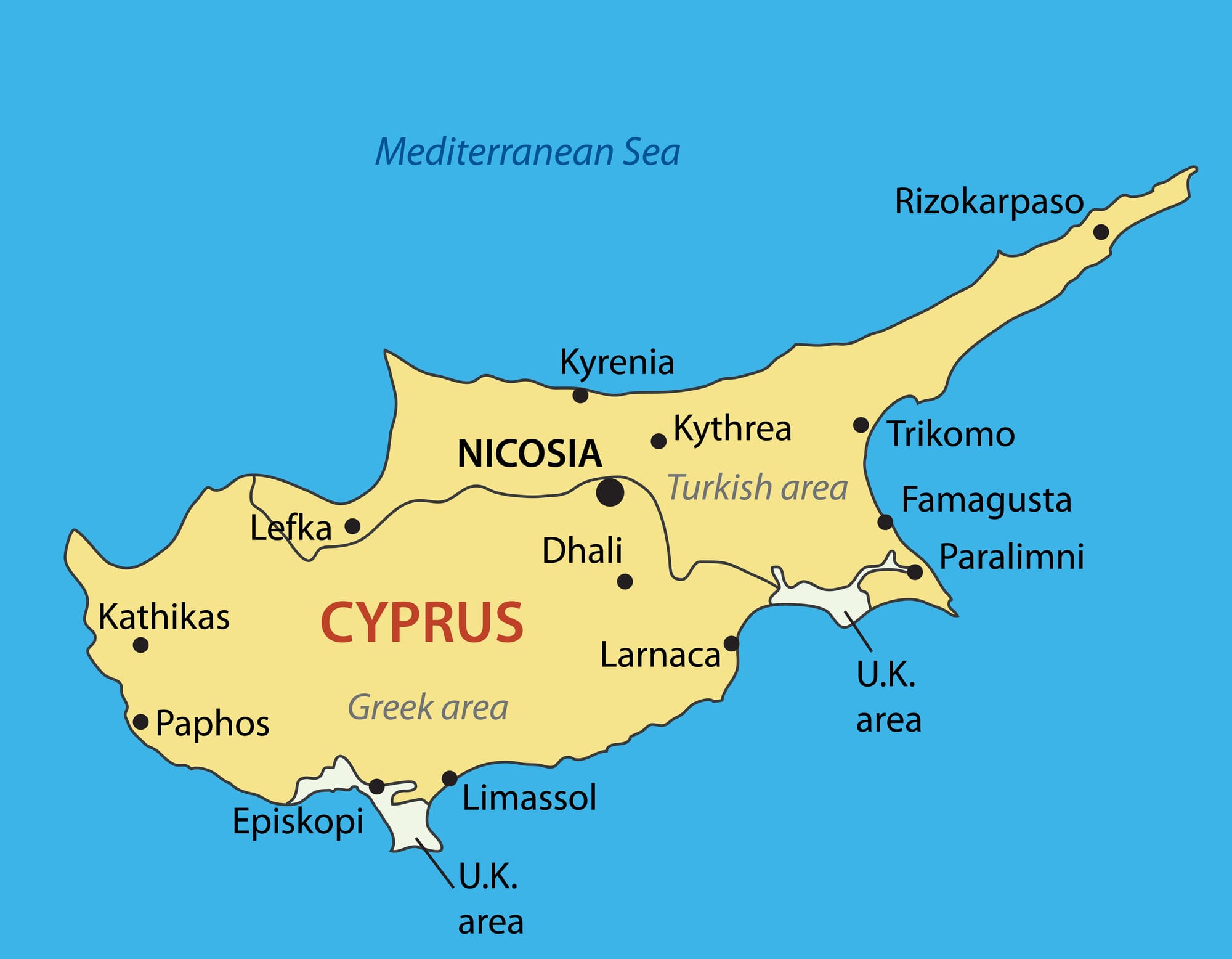 Where Is Cyprus Maps And Facts Mappr   Cyprus Main Cities Map 