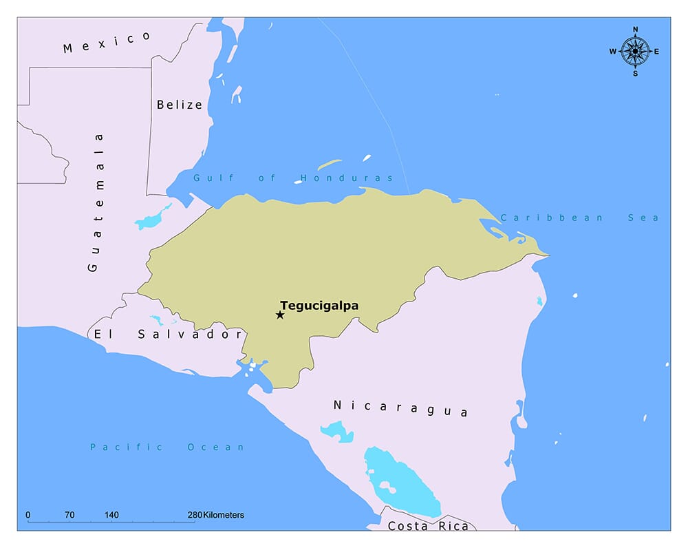 Honduras Political Map Capital Tegucigalpa National Stock, 57% OFF