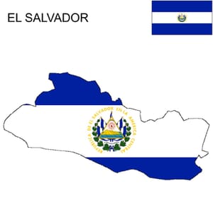flag map el salvador