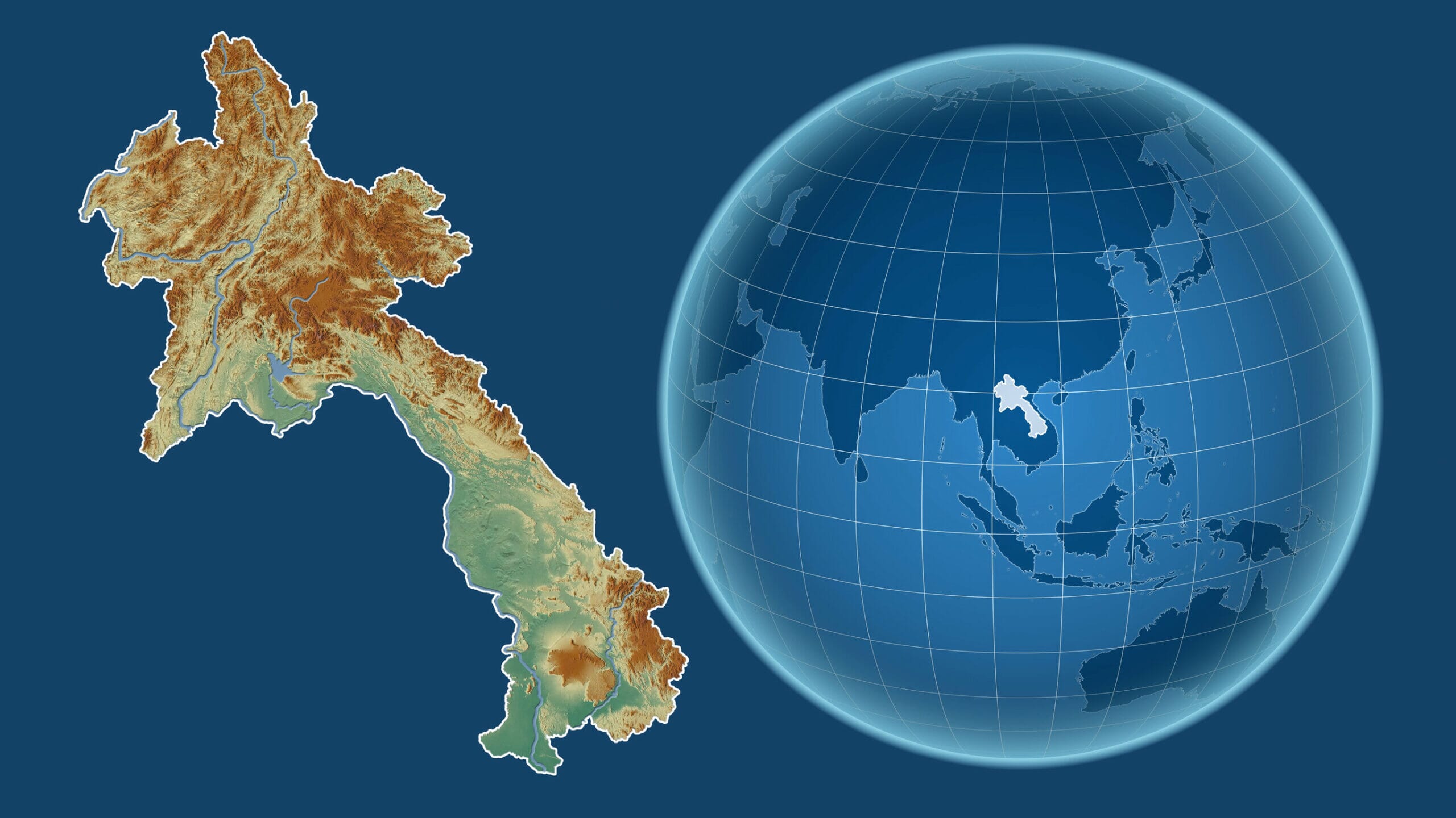 Laos Maps And Provinces Mappr   Laos World Globe Scaled 