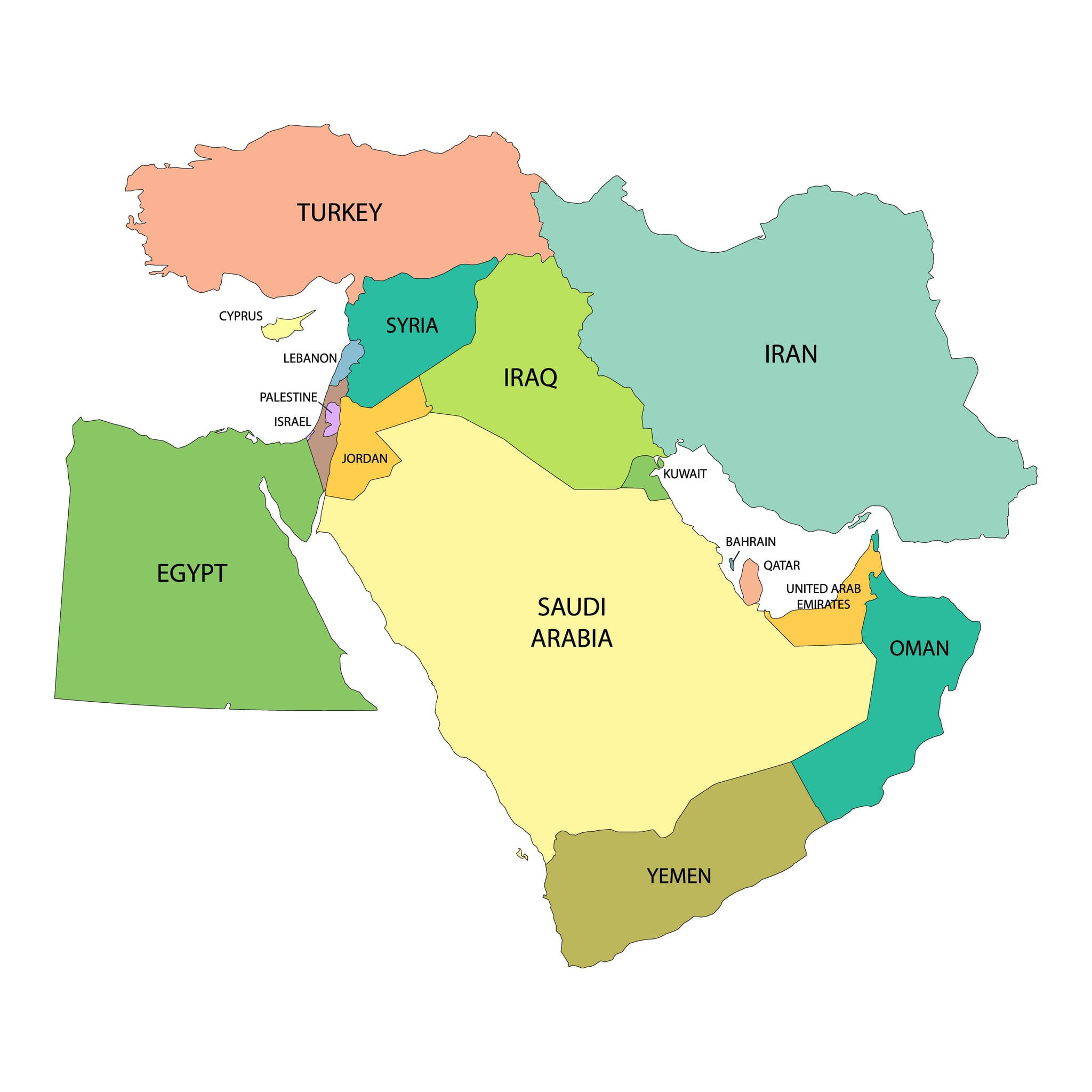 Where Is Qatar Mappr   Middle East Countries 