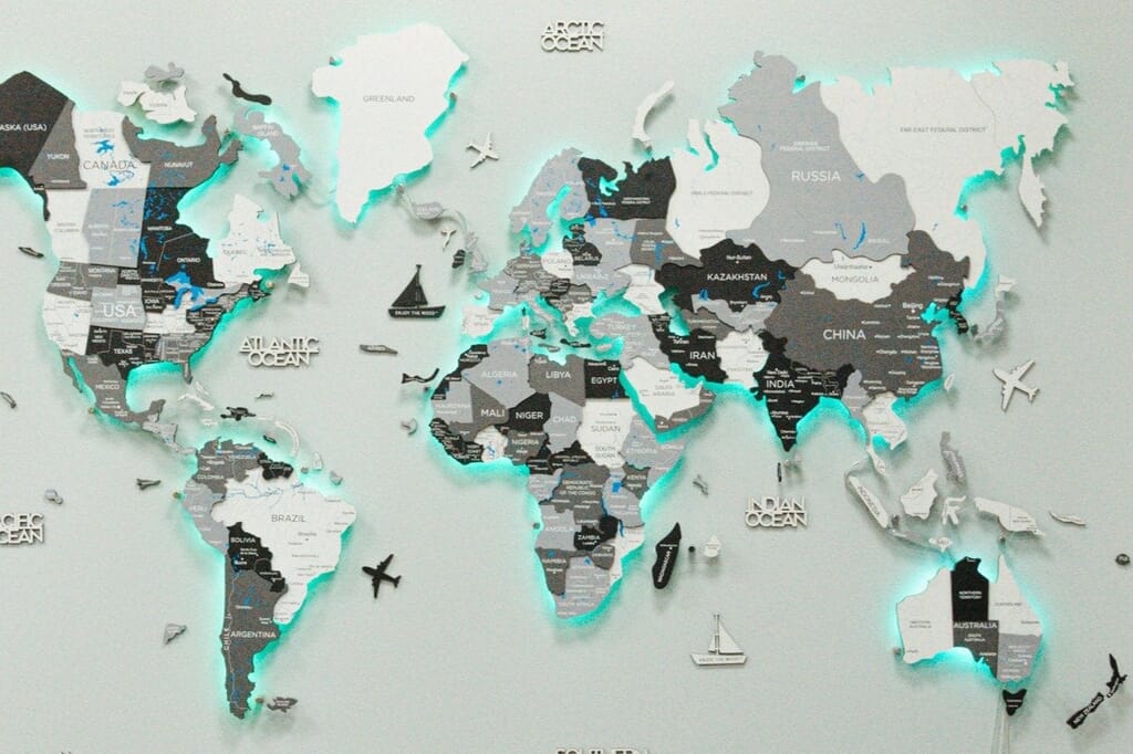 13 Best World Map Wall Art Options 3