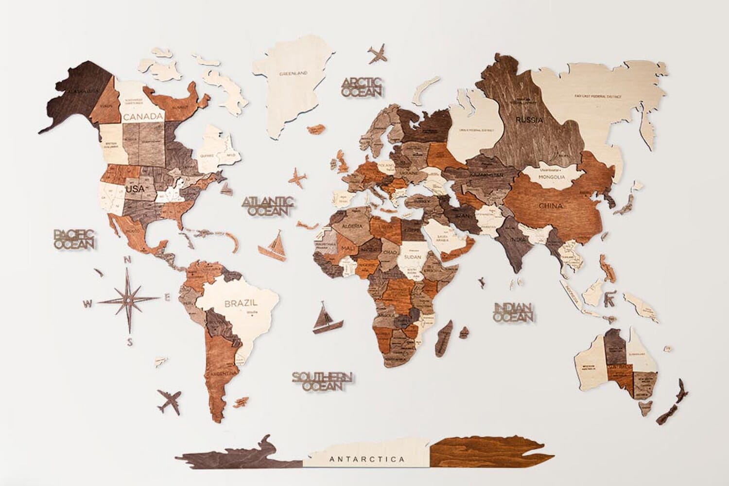 12 Best World Map Wall Art Options | Mappr