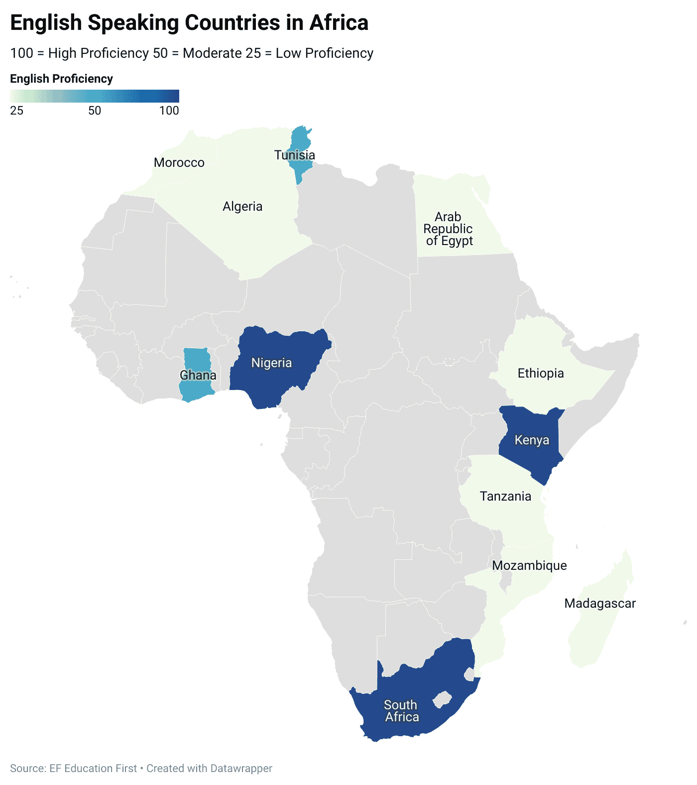 Speaking Countries in Africa | Mappr