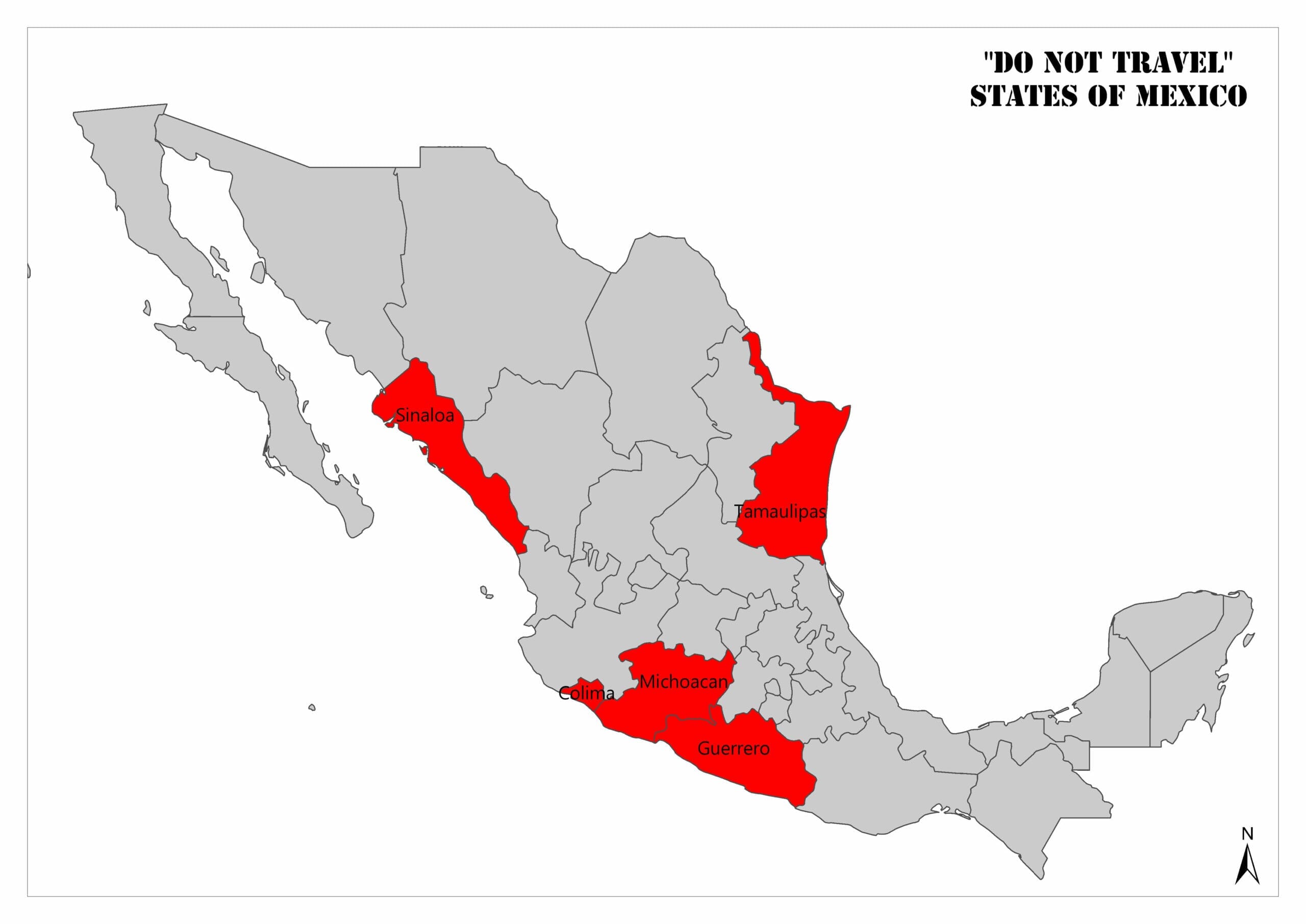 Map Of Mexico Unsafe Areas   5 Most Dangerous States Mexico 