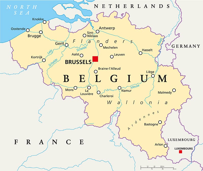 Where Is Belgium Mappr   Belgium Politicla Map Neighboing Countries 