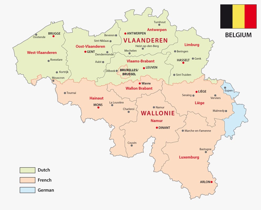 Where Is Belgium Mappr Political Map Belgium 