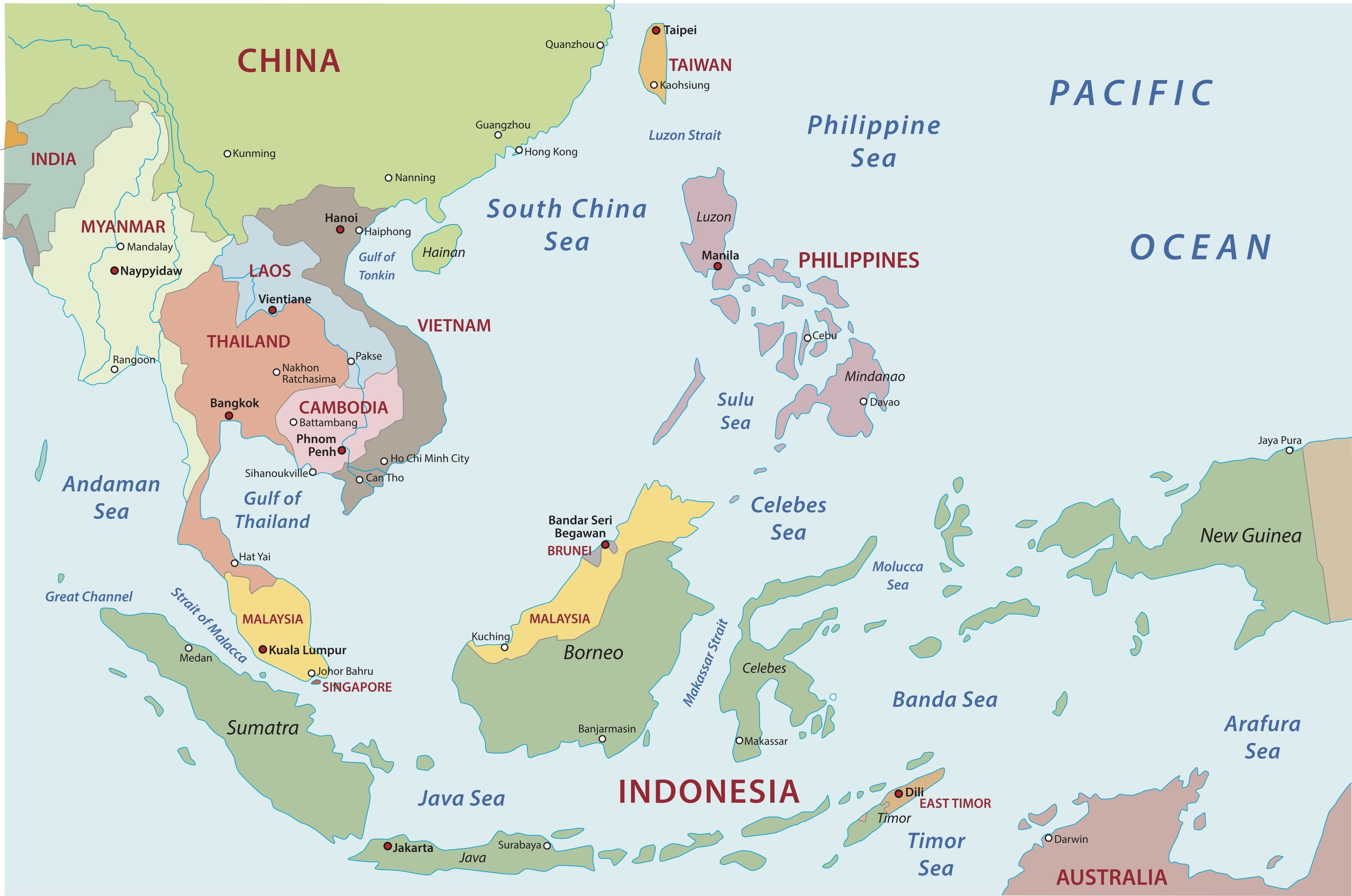 Political Map Of The Philippines Mappr   Southeast Asia 