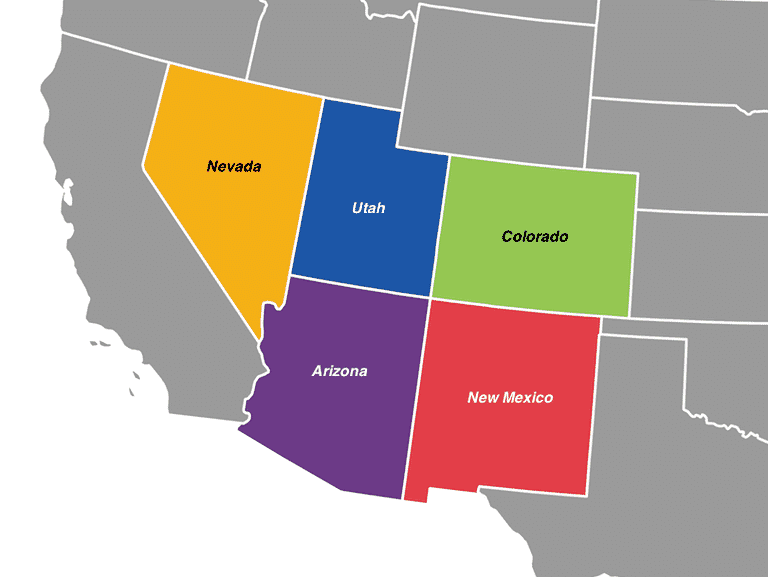 Southwestern States of the USA Map Mappr Southwestern States of the USA Map Mappr