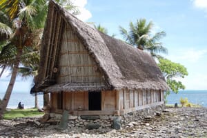 Traditional house in Micronesia