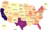 Top 10 Most Populous States Of The USA Mappr