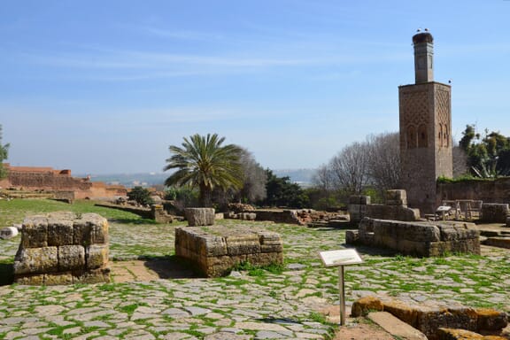 The ruins of Chellah on a sunny day near Rabat, the capital of Morocco.