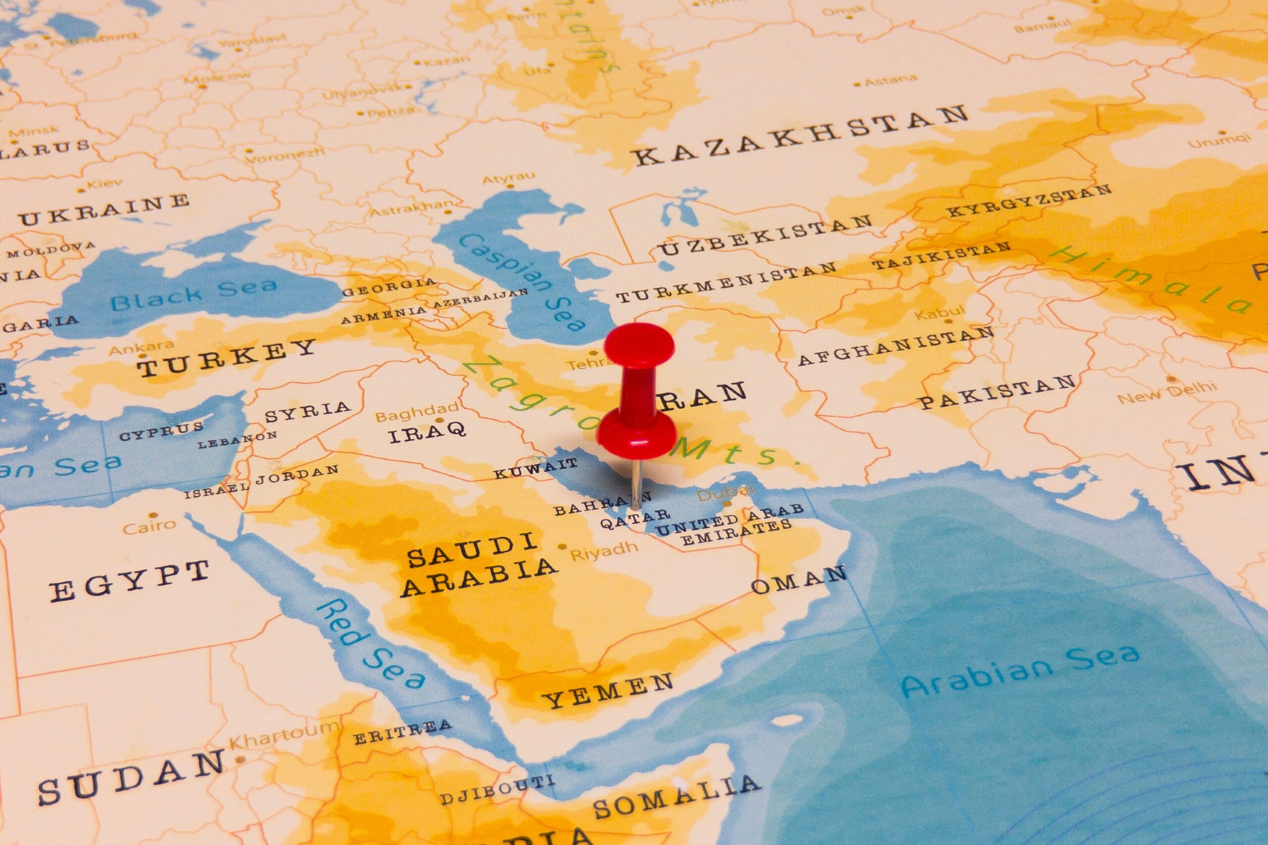 Qatar Location Map 